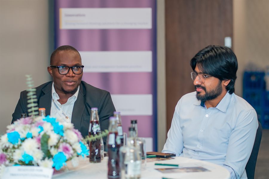 Centum RE guest with a counterpart during round-table discussions